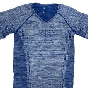Women's Athletic Top Short Sleeve Eleven by Venus Williams V Neck in Blue Medium